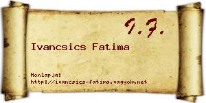 Ivancsics Fatima névjegykártya